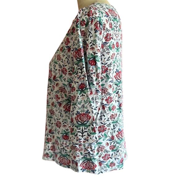 Womens Top Size Small Floral Holiday Boho Garden Earth Fairy Cottage Modest Work - Picture 6 of 7